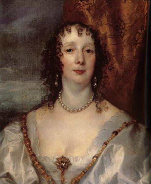 Anthony Van Dyck Details of Anna Dalkeith,Countess of Morton, and Lady Anna Kirk oil painting image